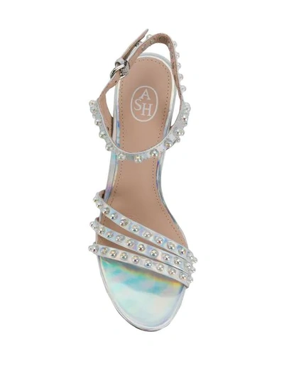 Shop Ash Hello Pearl Sandals In Silver