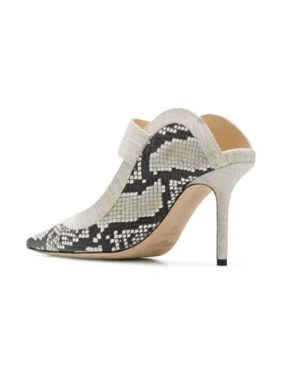 Shop Jimmy Choo Hendrix 85 Mules In Neutrals