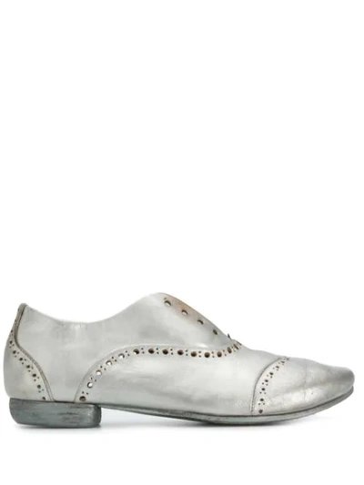 Shop Marsèll Lace-less Brogues In Silver