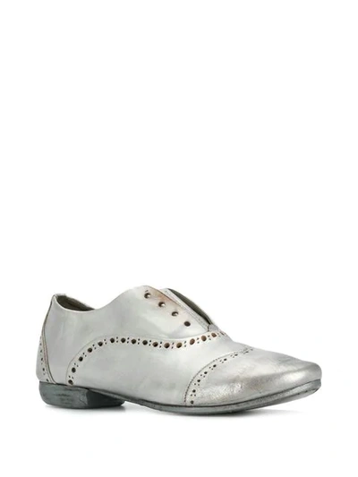 Shop Marsèll Lace-less Brogues In Silver