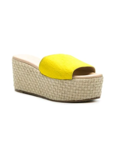 Shop Solange Sandals Flat Wedge Sandals In Yellow