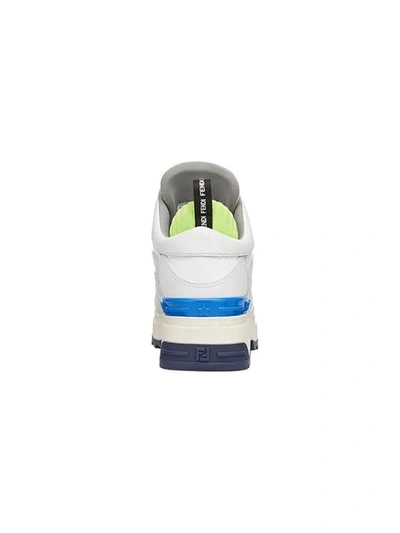 Shop Fendi Ff Motif Panel Platform Sneakers In White