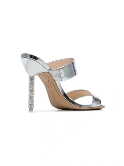 Shop Sophia Webster Rosalind 100 Crystal Embellished Sandals In Metallic