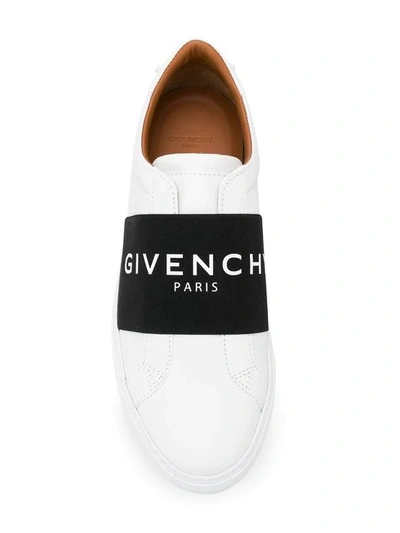 Shop Givenchy Logo Band Sneakers In White