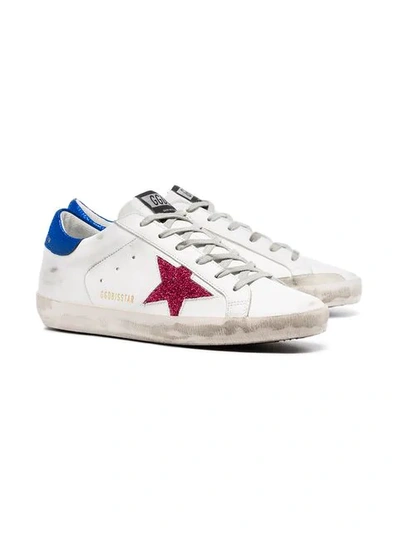 Shop Golden Goose White Superstar Leather Low-top Sneakers