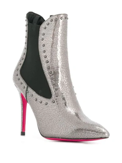 Shop Pinko Pointed Ankle Boots In Silver