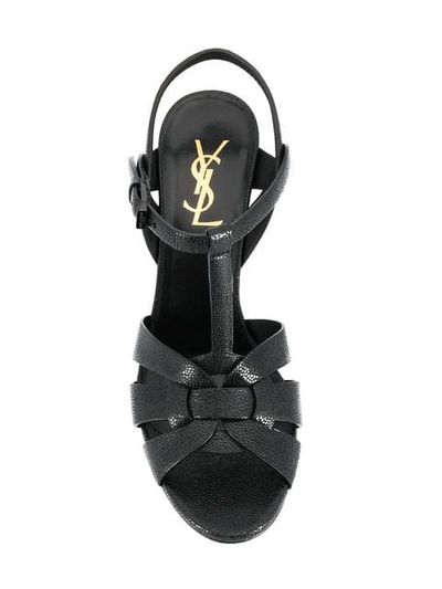 Shop Saint Laurent Tribute 75 Sandals In Black