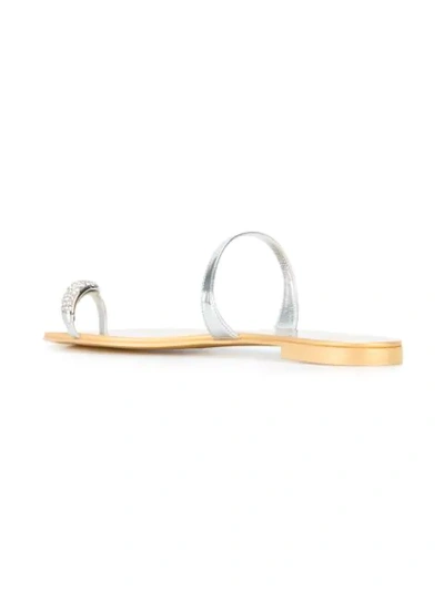 Shop Giuseppe Zanotti Ring Sandals In Metallic