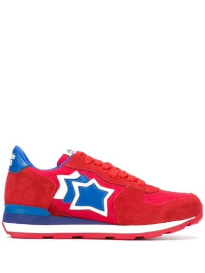 Shop Atlantic Stars Star Patch Sneakers In Red