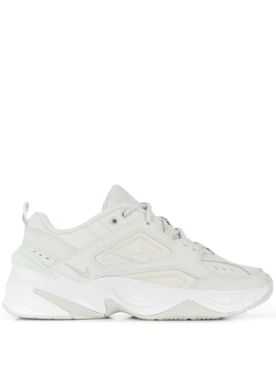 Nike M2k Tekno Tonal White Leather Sneakers In Neutrals | ModeSens