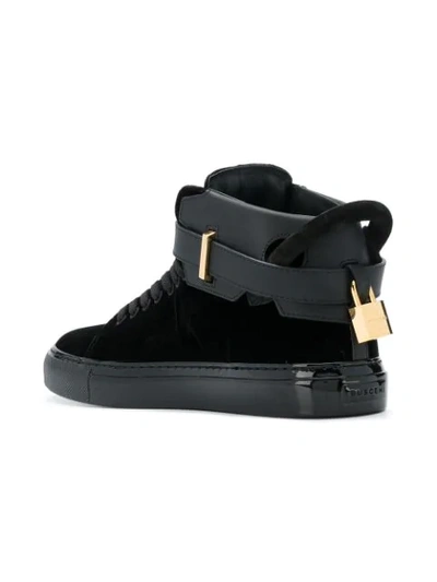 strapped hi-top sneakers