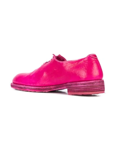 Shop Guidi Lace-up Derby Shoes In Pink