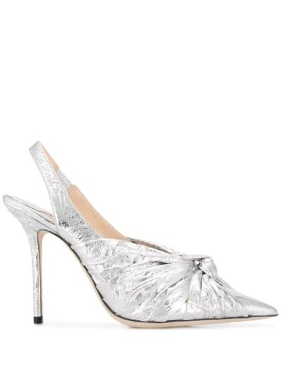 Shop Jimmy Choo Annabell 100 Sandals In Silver