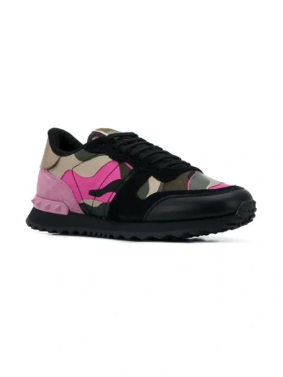 Shop Valentino Rockrunner Sneakers In Pink