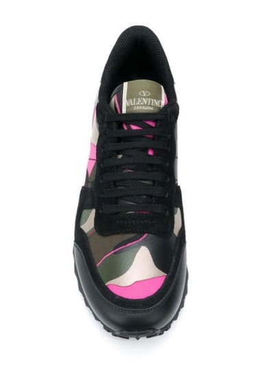 Shop Valentino Rockrunner Sneakers In Pink