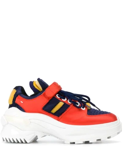 Shop Maison Margiela Retro Fit Sneakers In Orange