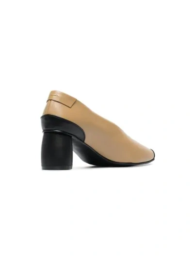 Shop Reike Nen Black And Beige 60 Leather Pumps In Neutrals