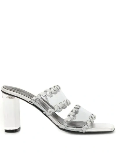 Shop Kendall + Kylie 'kk Lina' Mules In Silver