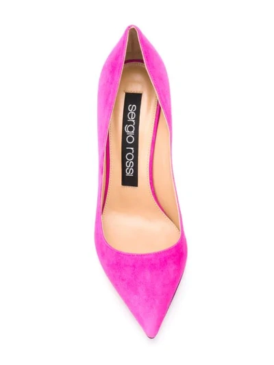 Shop Sergio Rossi Godiva Pointed Pumps In Pink