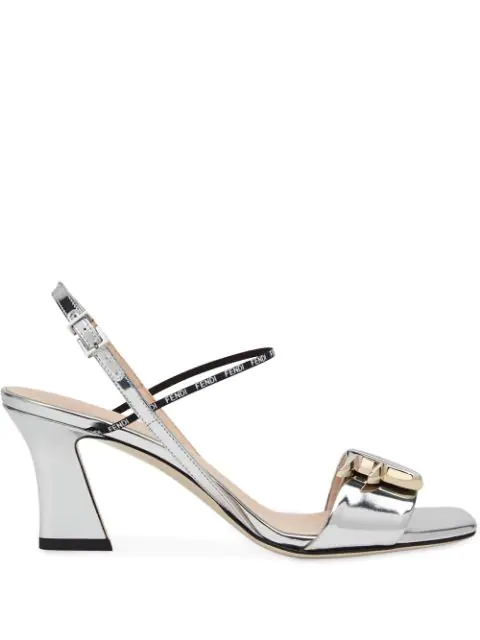 fendi silver sandals