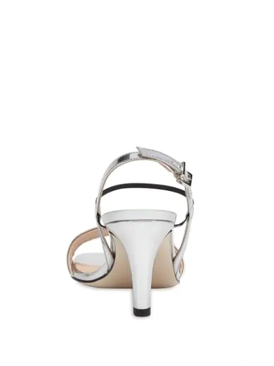 Shop Fendi Ffreedom Sandals In Silver