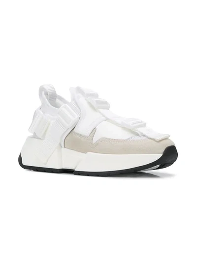 Shop Mm6 Maison Margiela Buckle Sneakers In T1003 White