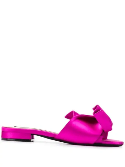 Shop N°21 Bow Slides In Pink