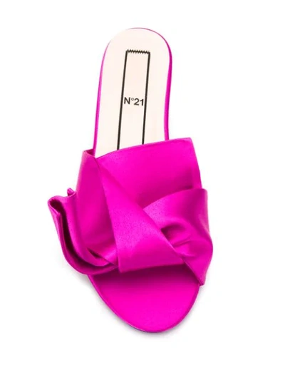 Shop N°21 Bow Slides In Pink