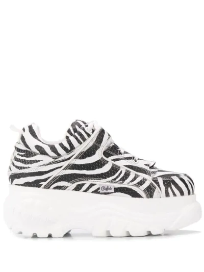 Shop Buffalo Zebra Print Sneakers In Black