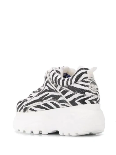 Shop Buffalo Zebra Print Sneakers In Black