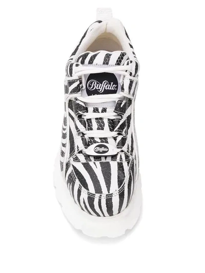 Shop Buffalo Zebra Print Sneakers In Black