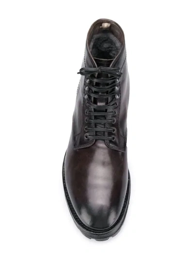 Shop Officine Creative Lace-up Boots In Black