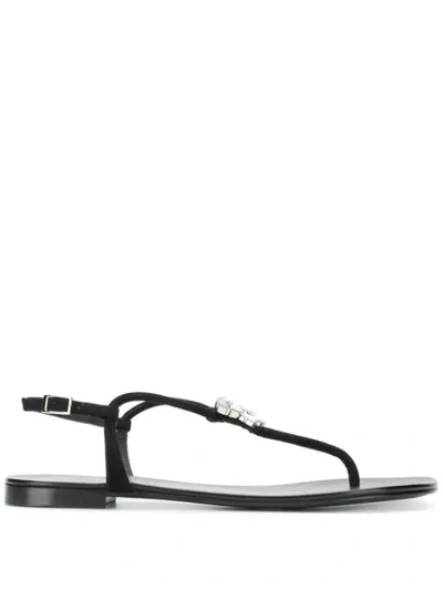 Shop Giuseppe Zanotti Embellished Hollie Sandals In Black