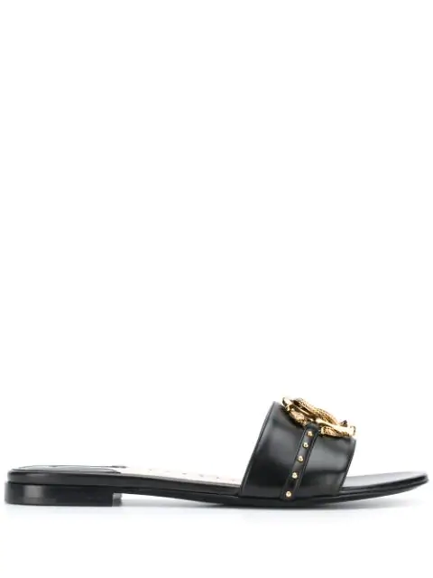 roberto cavalli flat sandals