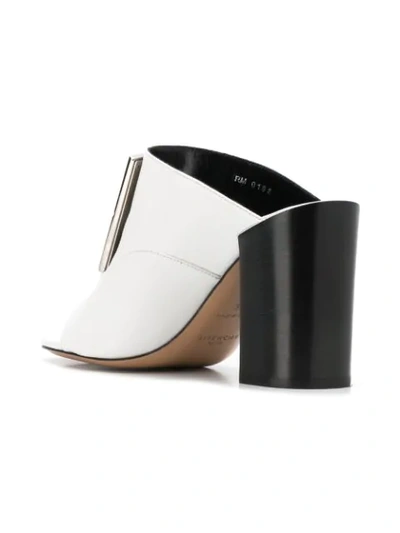 Shop Givenchy Logo Plaque Mules In White