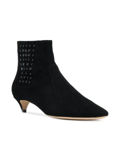 Shop Tod's Embellished Ankle Boots In Black