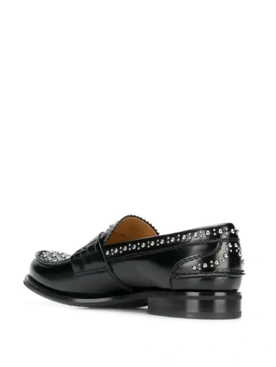 Shop Church's Studded Loafers In Black