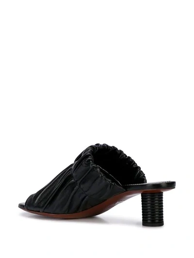 Shop Proenza Schouler Mid Heel Ruched Mule - Black