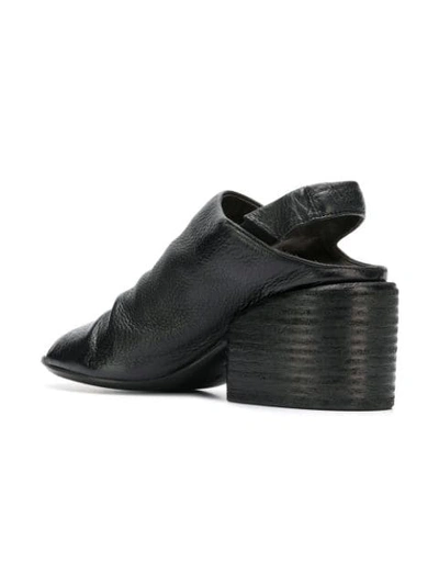 Shop Marsèll Soft Grained Open Toe Sandals In Black