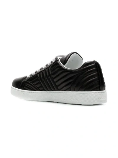 Shop Prada Quilted Sneakers In Black