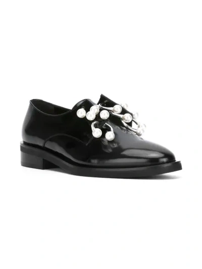 Shop Coliac Pearl Embellished Formal Shoes In Black