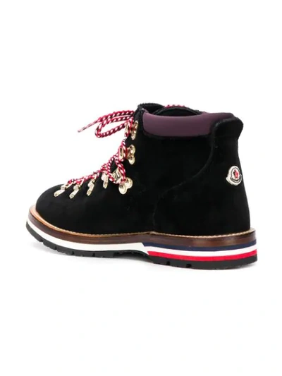 Shop Moncler Lace Up Ankle Boots In Nero