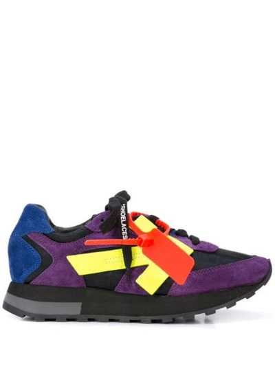 Shop Off-white Runner Sneakers In Purple