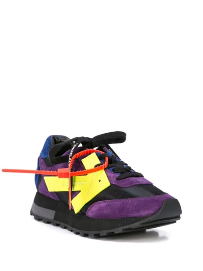 Shop Off-white Runner Sneakers In Purple