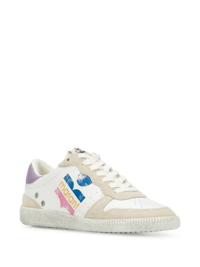 Shop Isabel Marant Bulian Suede Sneakers In White