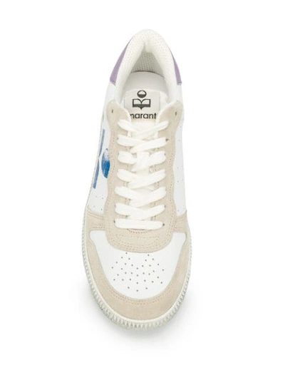 Shop Isabel Marant Bulian Suede Sneakers In White