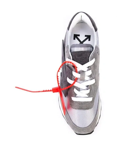 Shop Off-white Runner Sneakers In Grey ,red