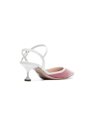 Shop Miu Miu Sling-back Pointed Pumps - White