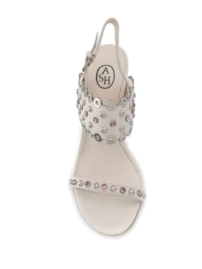 Shop Ash Lucy Studded Sandals In White