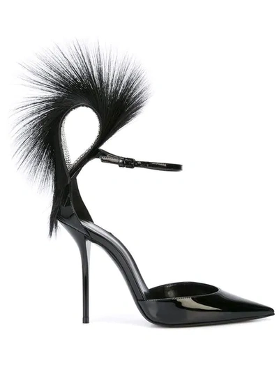 Shop Saint Laurent Jamie 110 Pumps In 1000 -nero/nero/nero